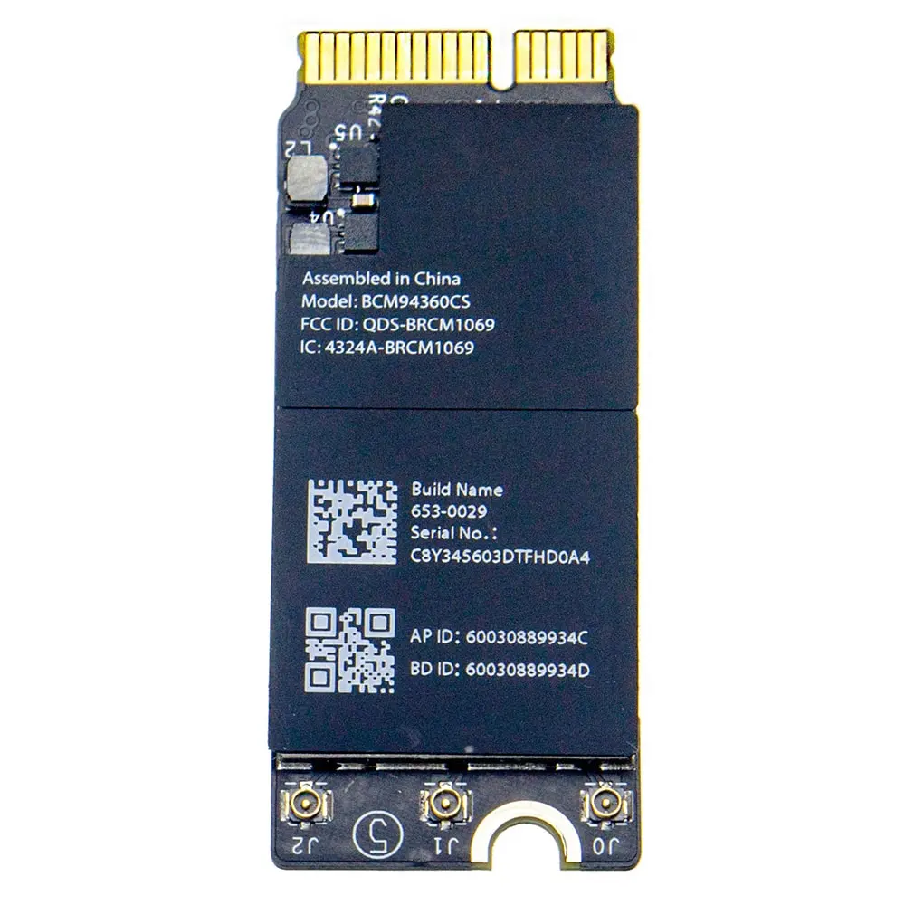 Tarjeta de red inalámbrica AirPort n.° BCM94360CS para MacBook Pro Retina A1502 A1398 (finales de 2013, mediados de 2014)