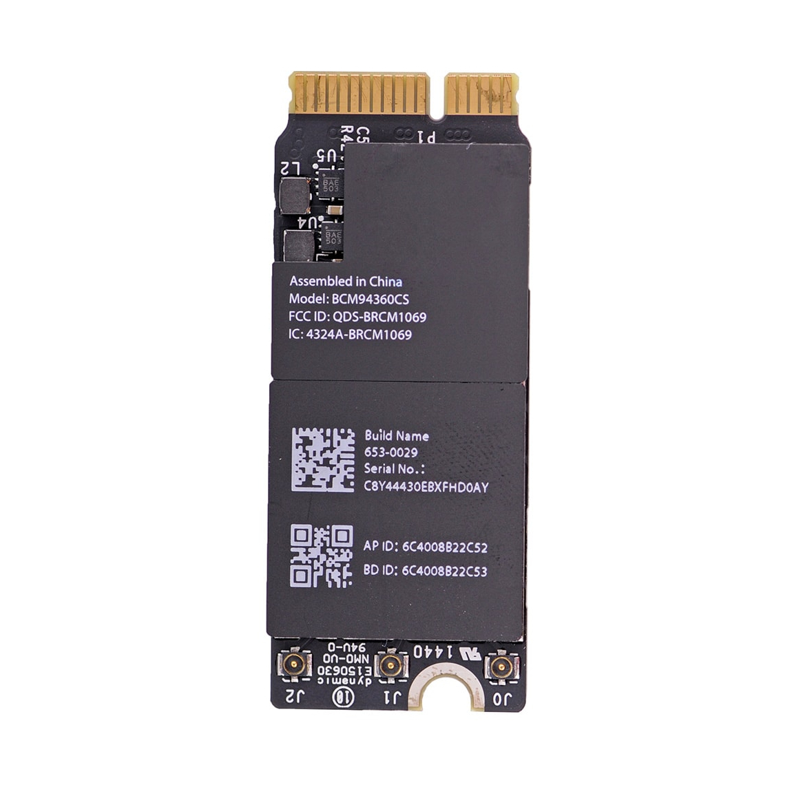 Tarjeta WiFi/Bluetooth n.° BCM943602CS para MacBook Pro Retina A1398 A1502 (principios de 2015 - mediados de 2015)