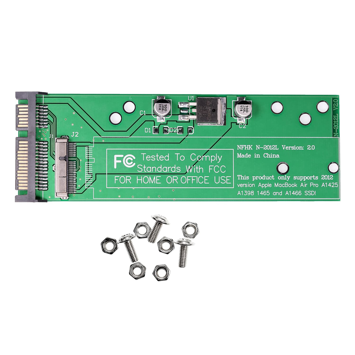 Adaptador SSD a SATA para MacBook Air Pro A1398 A1425 A1465 A1466 (mediados de 2012, finales de 2012)