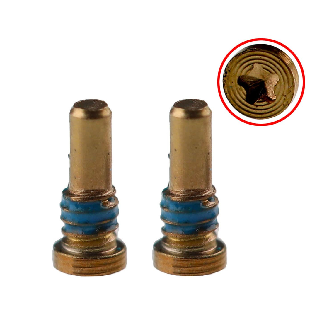 Tornillo inferior de repuesto para iPhone 8, 8 Plus, SE (2.ª generación) y SE (3.ª generación), juego de 2 unidades - Dorado