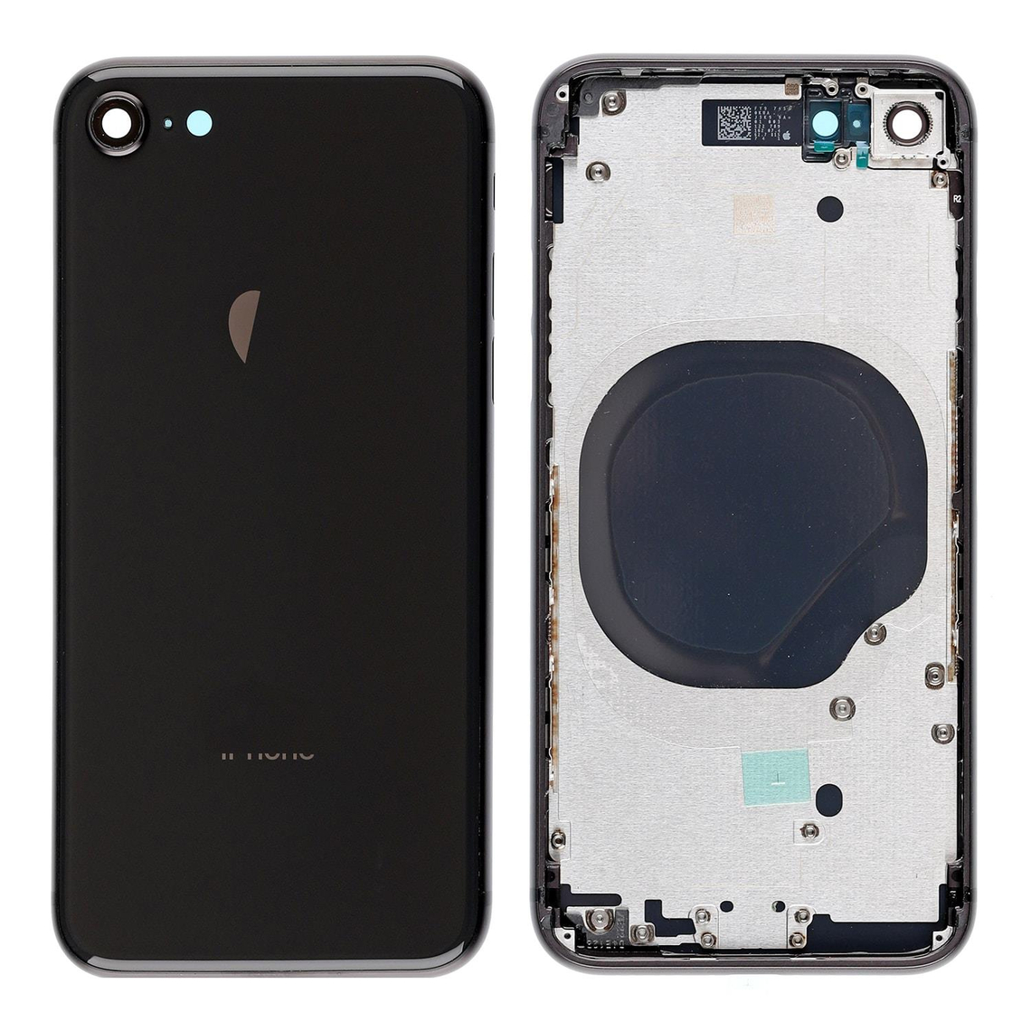 Tapa trasera de repuesto para iPhone 8 con marco - Gris espacial