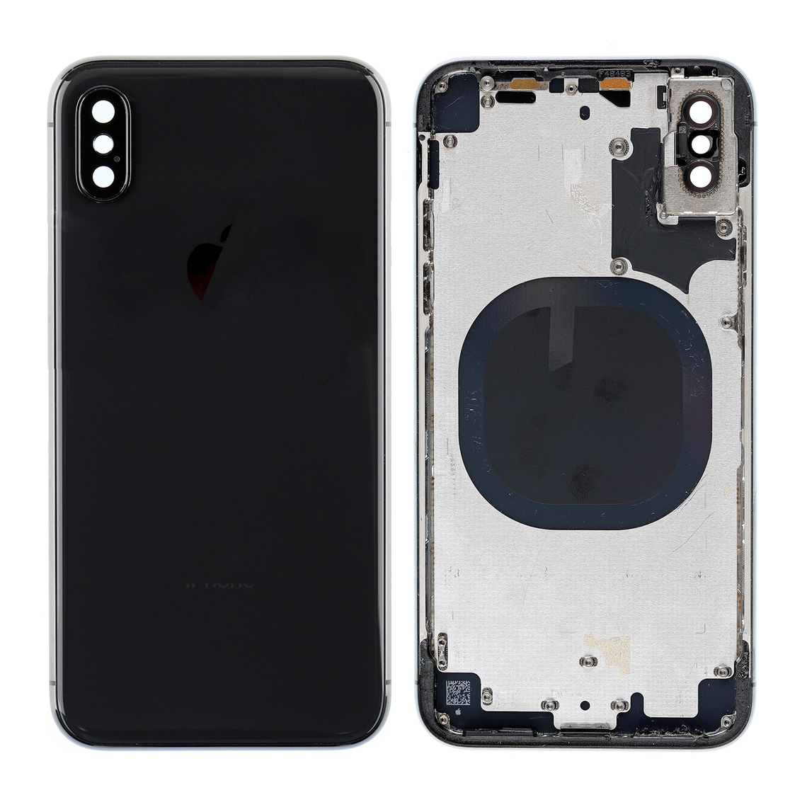 Carcasa trasera de repuesto para iPhone X con marco - Gris espacial