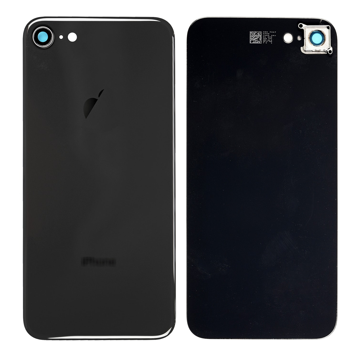 Tapa trasera de repuesto para iPhone 8 con soporte para cámara - Gris espacial