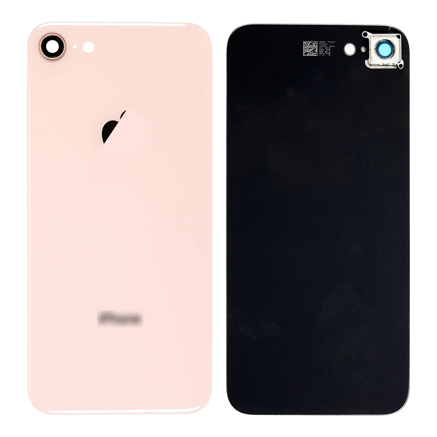Tapa trasera de repuesto para iPhone 8 con soporte para cámara - Dorado