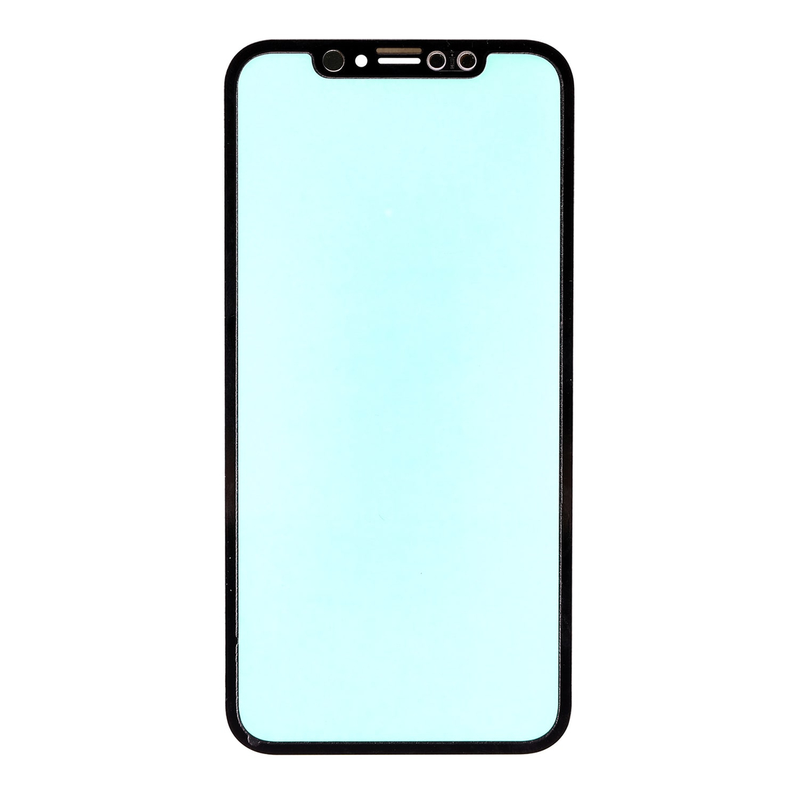 Lente de cristal frontal de repuesto para iPhone XR - Negro