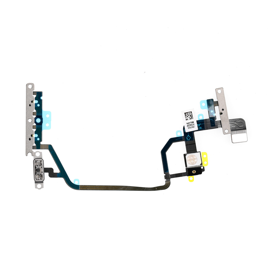 Cable flexible de repuesto para el botón de encendido/volumen del iPhone XR con soporte metálico.