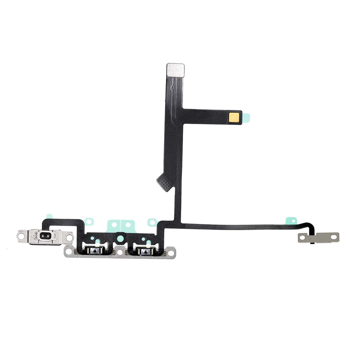 Cable flexible de repuesto para el botón de volumen del iPhone Xs con soporte metálico.