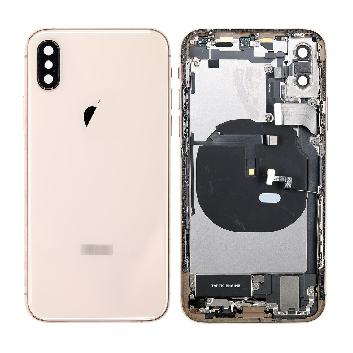 Repuesto para la tapa trasera del iPhone Xs (conjunto completo) - Dorado