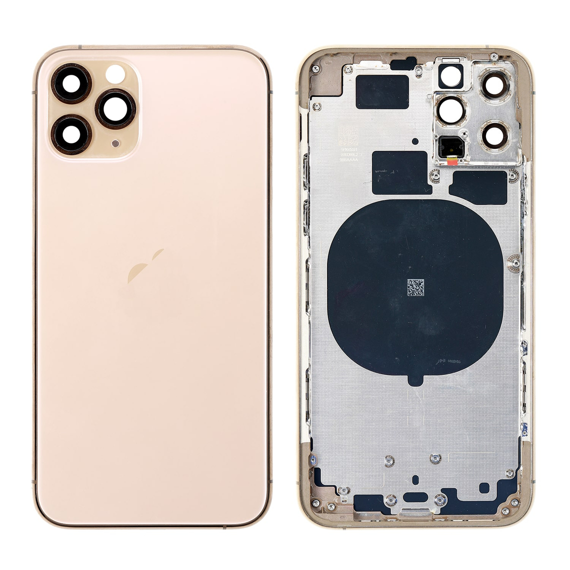 Carcasa trasera de repuesto con marco para iPhone 11 Pro - Dorado