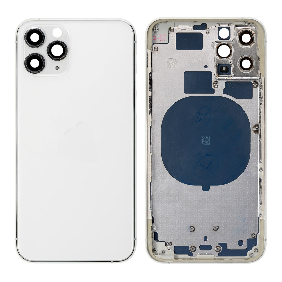 Carcasa trasera de repuesto con marco para iPhone 11 Pro - Plateada
