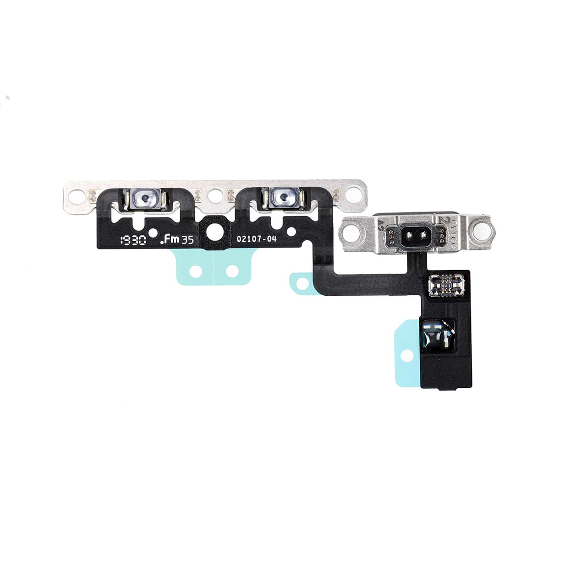 Cable flexible de repuesto para el botón de volumen del iPhone 11 con soporte metálico.