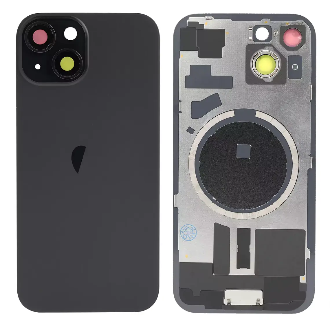 Panel trasero de cristal de repuesto para iPhone 15 con imán MagSafe - Negro