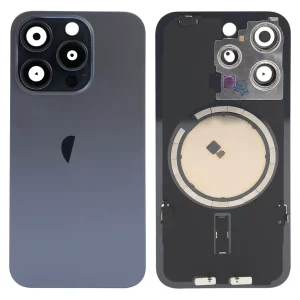 Panel trasero de cristal de repuesto para iPhone 15 Pro con imán MagSafe - Azul titanio