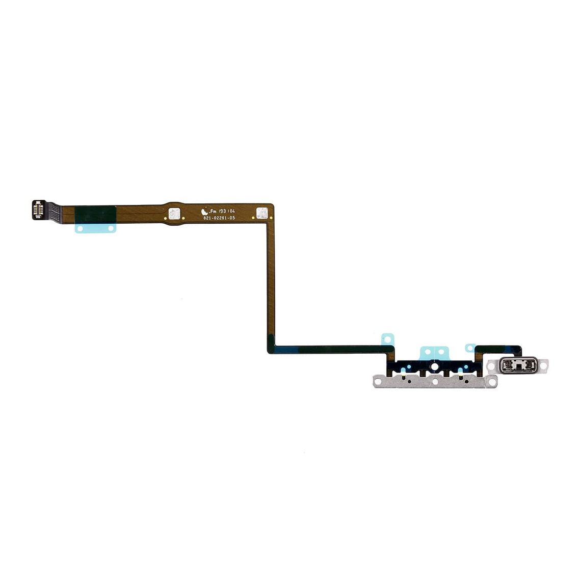 Cable flexible de repuesto para el botón de volumen del iPhone 11 Pro Max con soporte metálico.