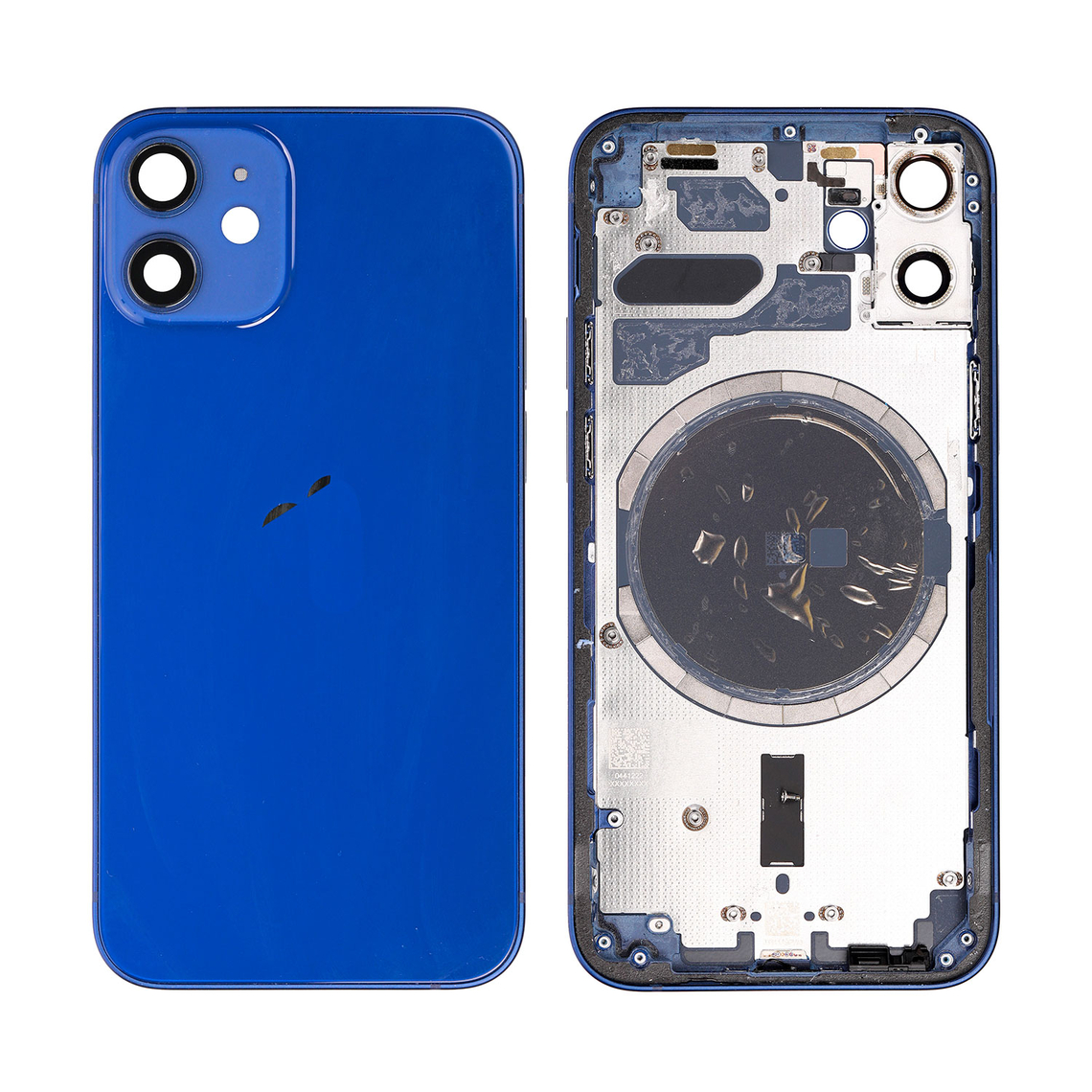 Carcasa trasera de repuesto con marco para iPhone 12 Mini - Azul