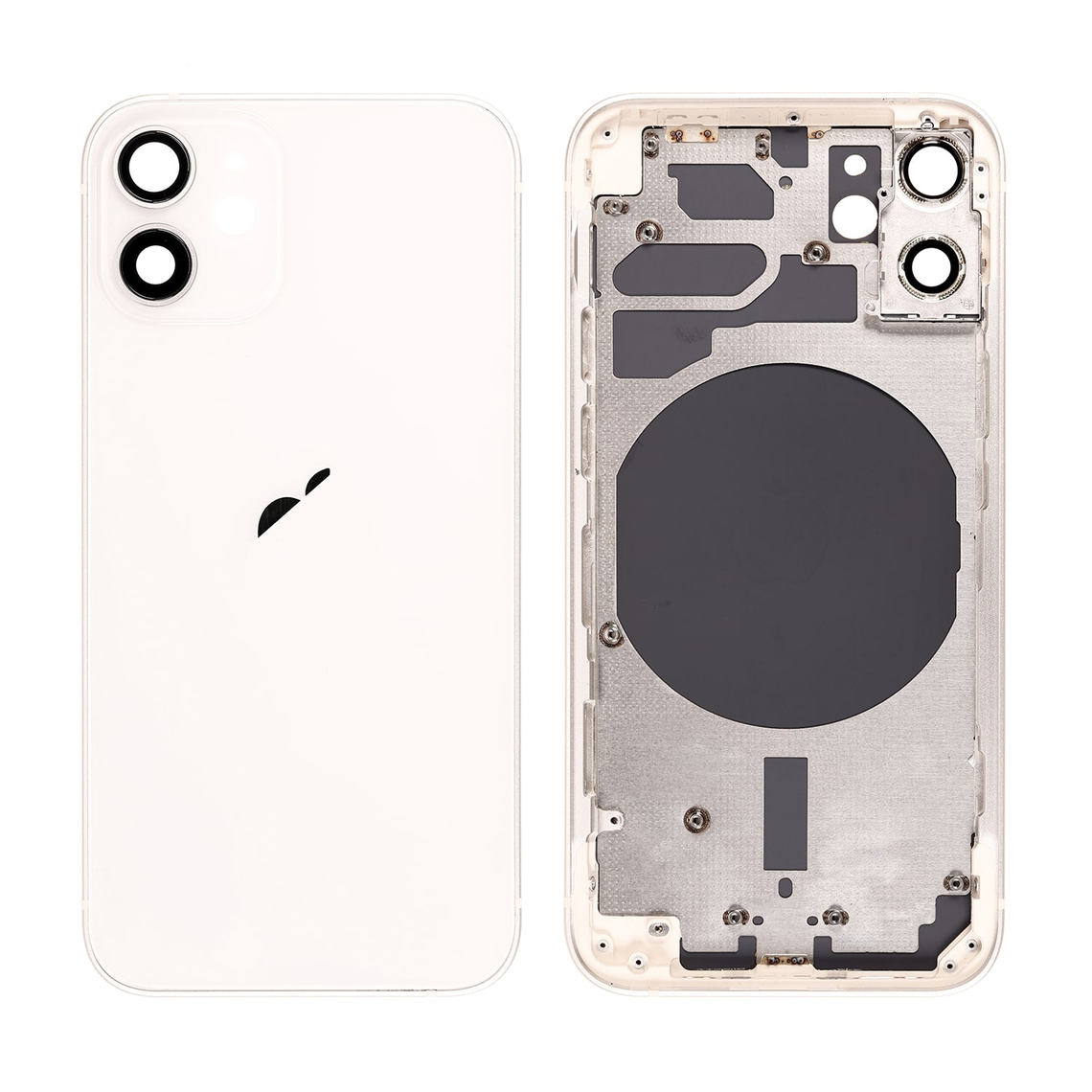 Carcasa trasera de repuesto con marco para iPhone 12 Mini - Blanco