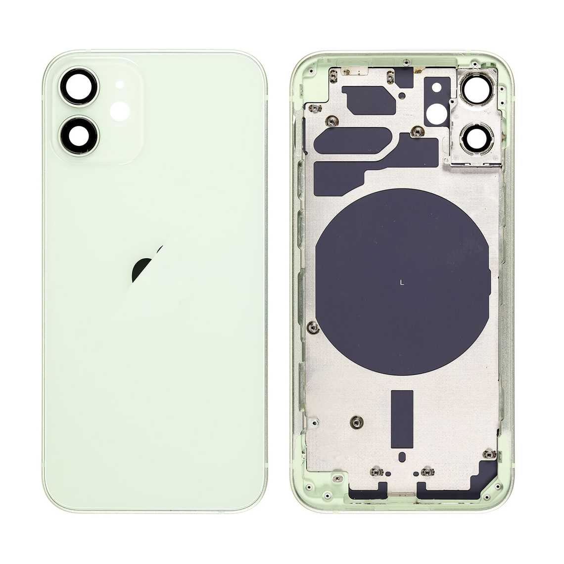 Carcasa trasera de repuesto con marco para iPhone 12 Mini - Verde