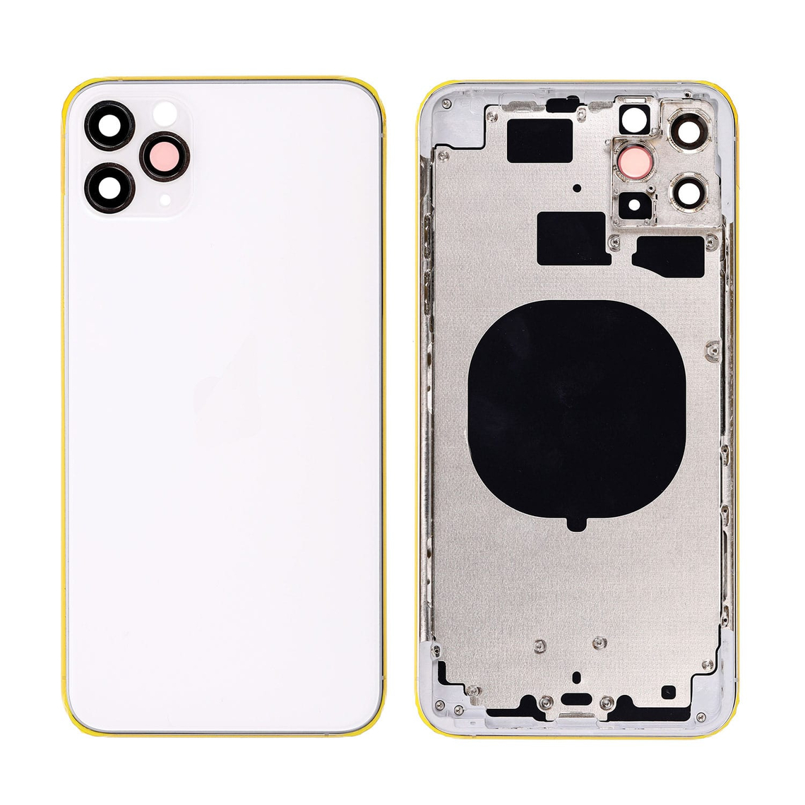 Carcasa trasera de repuesto con marco para iPhone 11 Pro MAX - Plateada