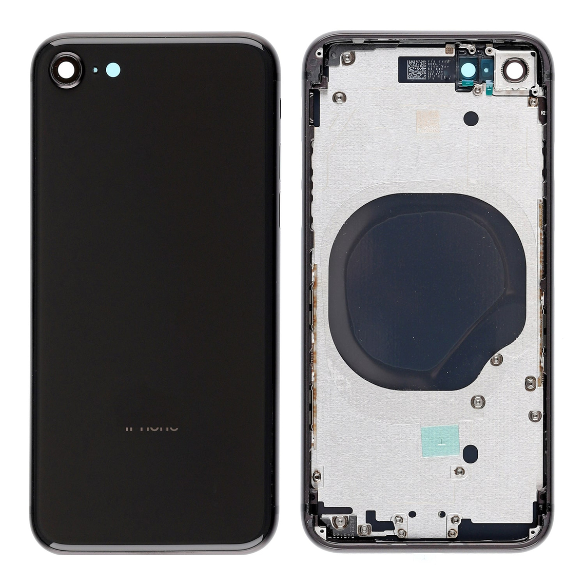Repuesto para la segunda tapa trasera del iPhone SE con marco - Gris espacial