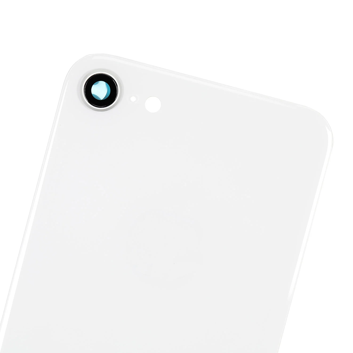 Tapa trasera de repuesto para iPhone SE 2.ª generación con soporte para cámara - Plateada - Imagen 5