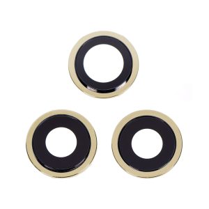Soporte de repuesto para la cámara trasera del iPhone 12 Pro Max con lente - Dorado