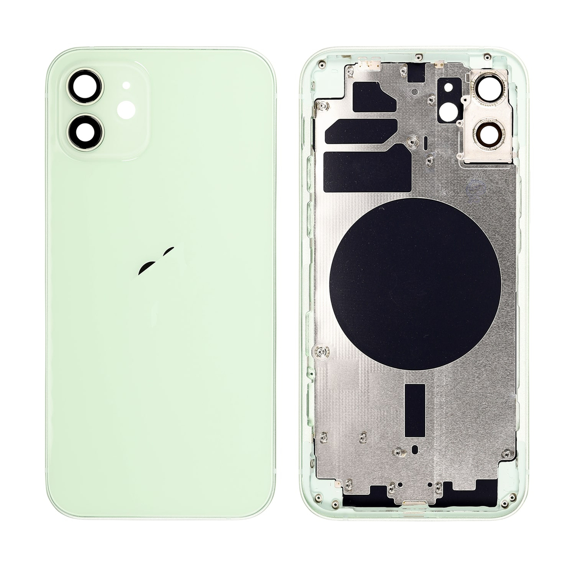 Carcasa trasera de repuesto para iPhone 12 con marco - Verde