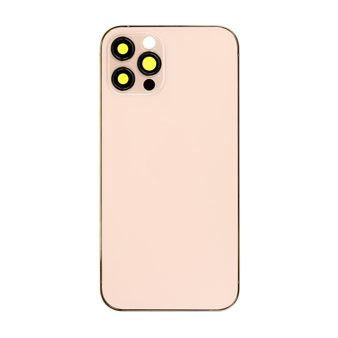 Carcasa trasera de repuesto con marco para iPhone 12 Pro - Dorado - Imagen 3