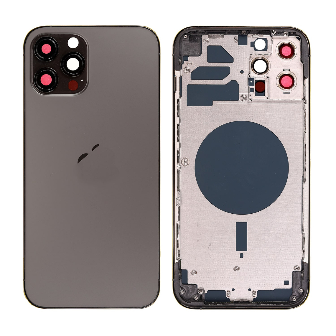 Carcasa trasera de repuesto con marco para iPhone 12 Pro Max - Grafito