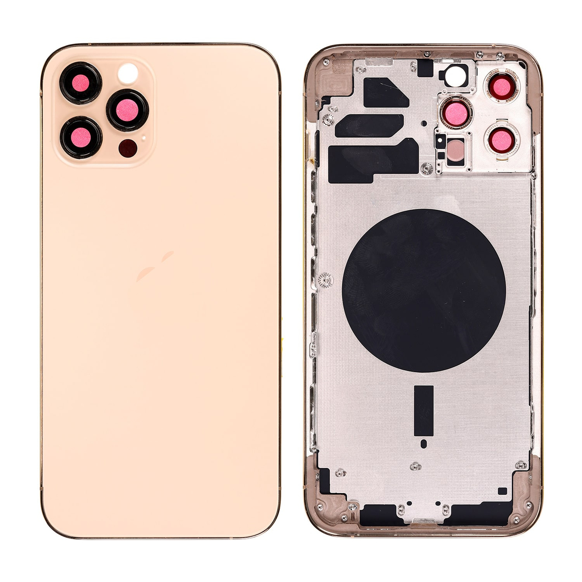 Carcasa trasera de repuesto con marco para iPhone 12 Pro Max - Dorado