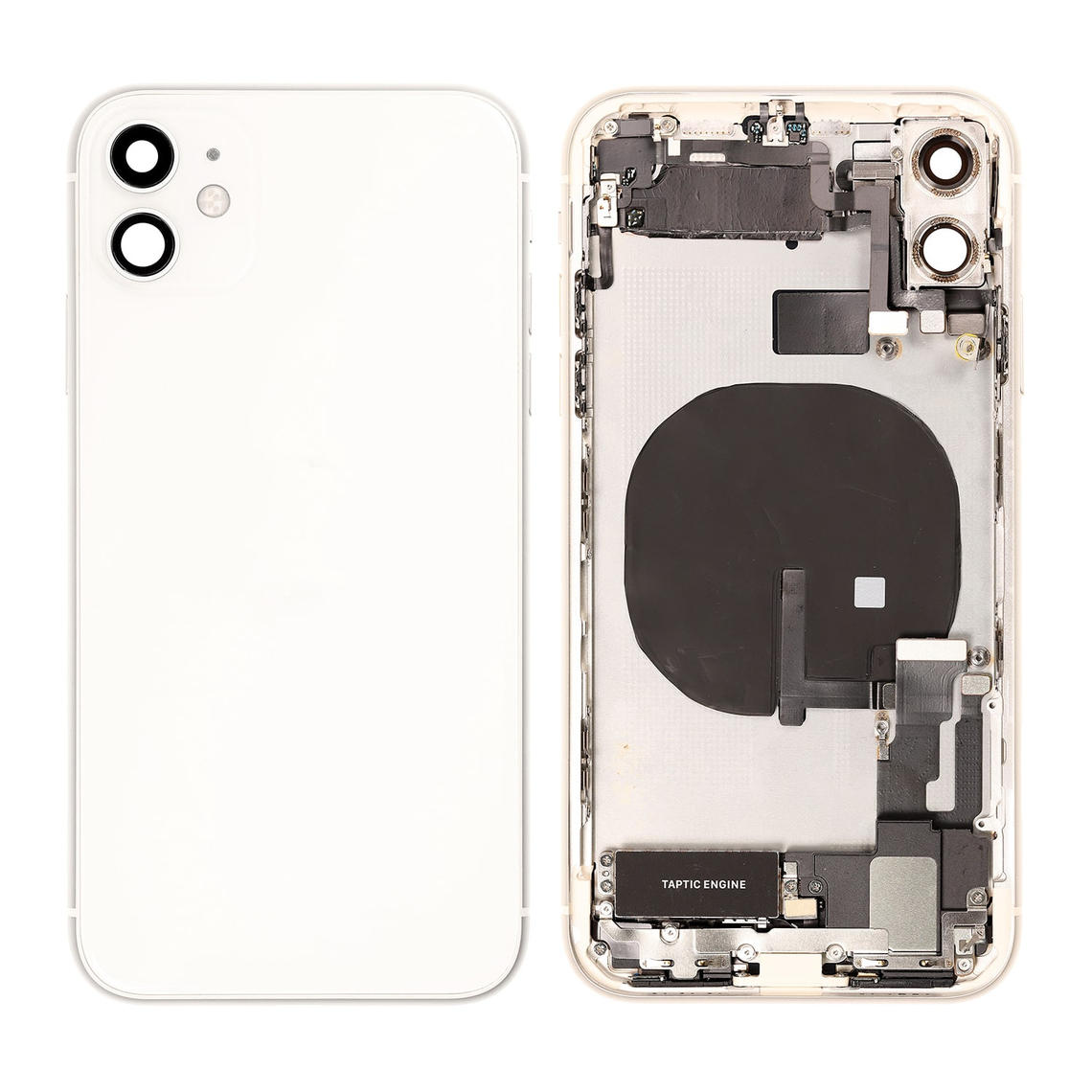 Repuesto para la tapa trasera del iPhone 11 (conjunto completo) - Blanco