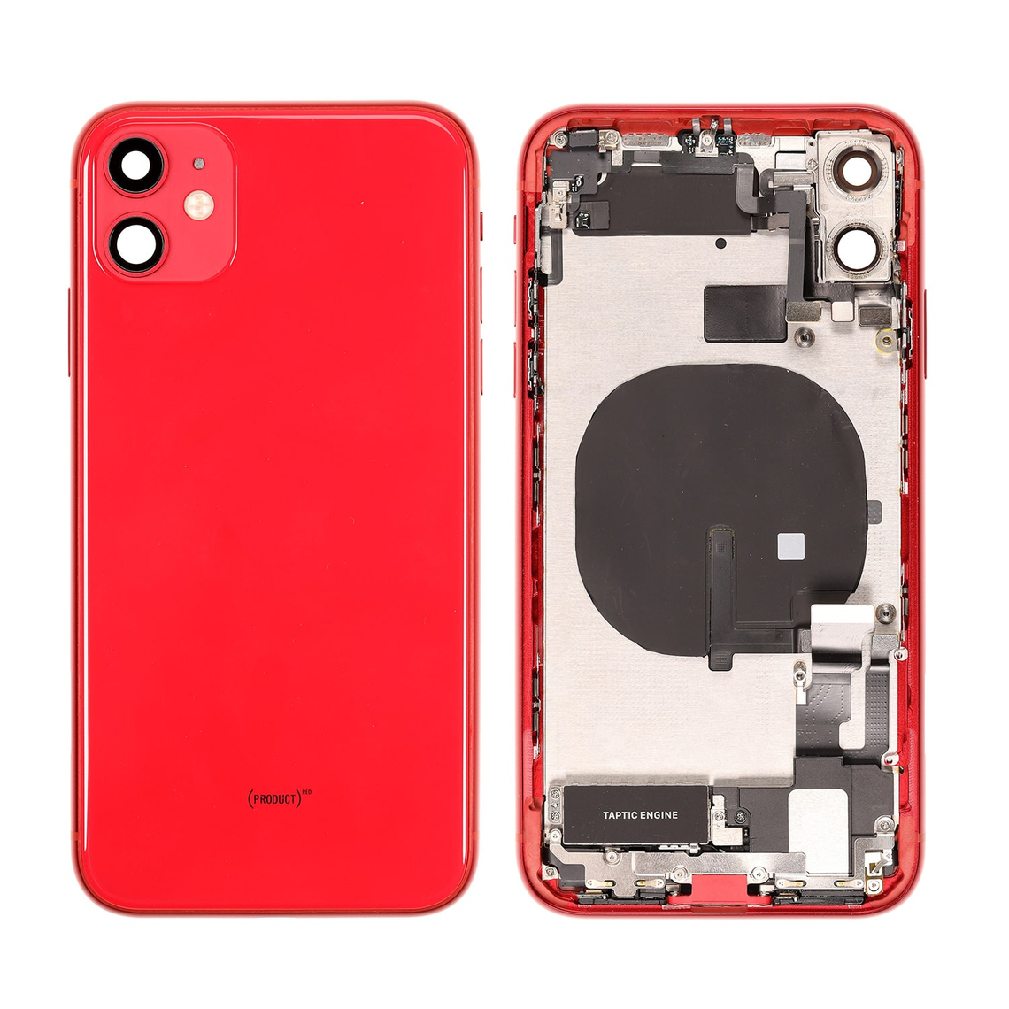Repuesto para la tapa trasera del iPhone 11 (conjunto completo) - Rojo