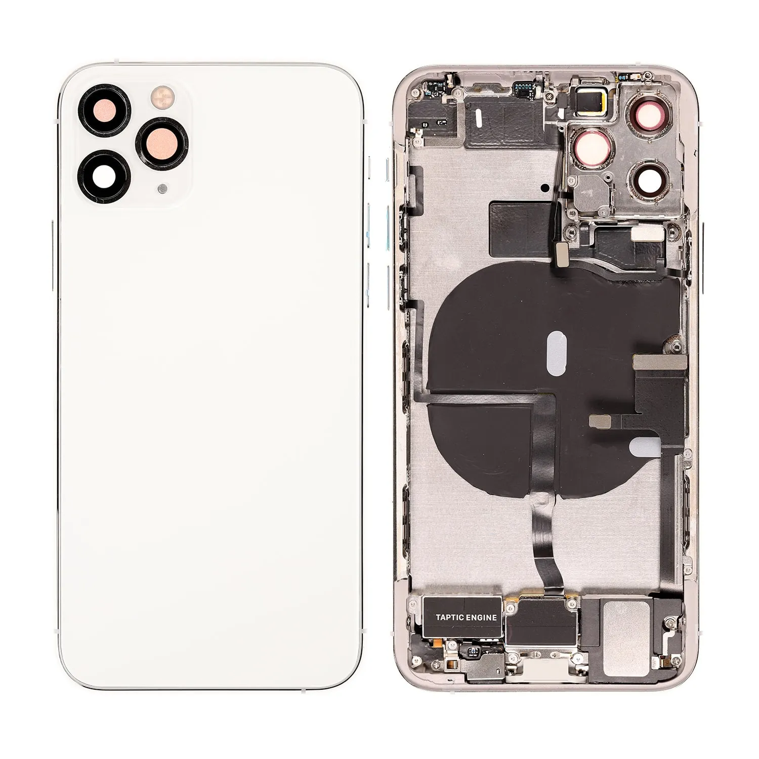 Repuesto para la tapa trasera del iPhone 11 Pro (ensamblaje completo) - Plateado