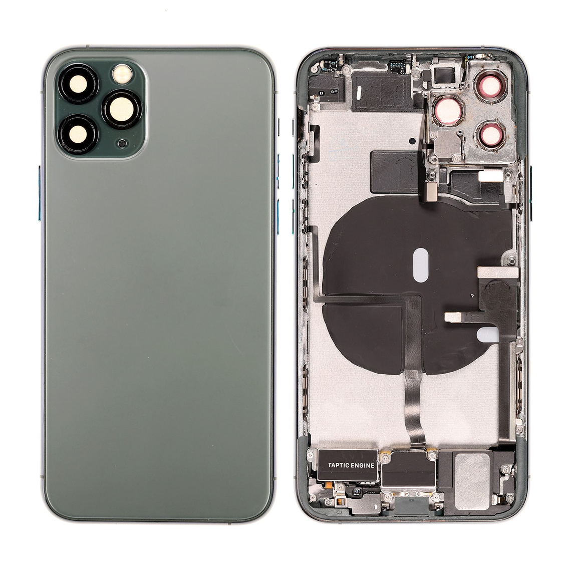 Repuesto para la tapa trasera del iPhone 11 Pro (ensamblaje completo) - Verde medianoche
