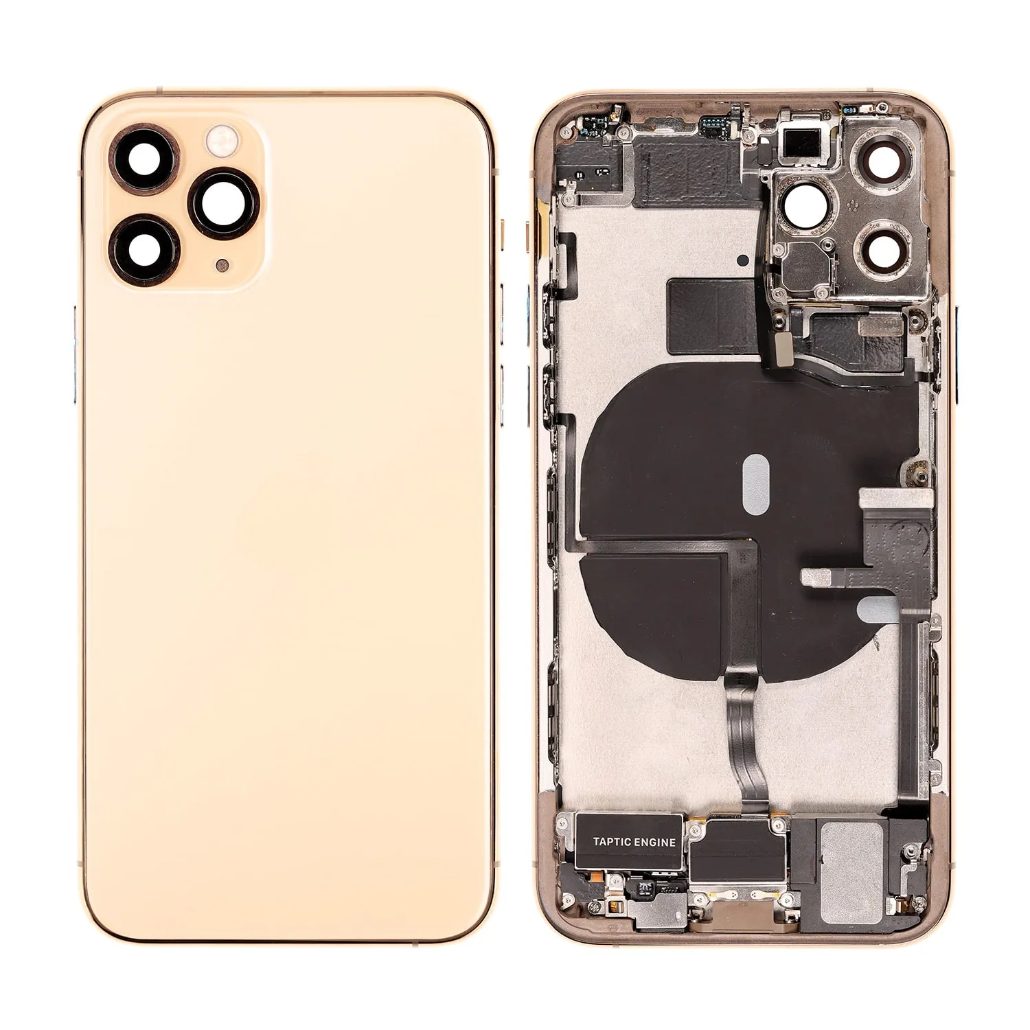 Repuesto para la tapa trasera del iPhone 11 Pro (ensamblaje completo) - Dorado
