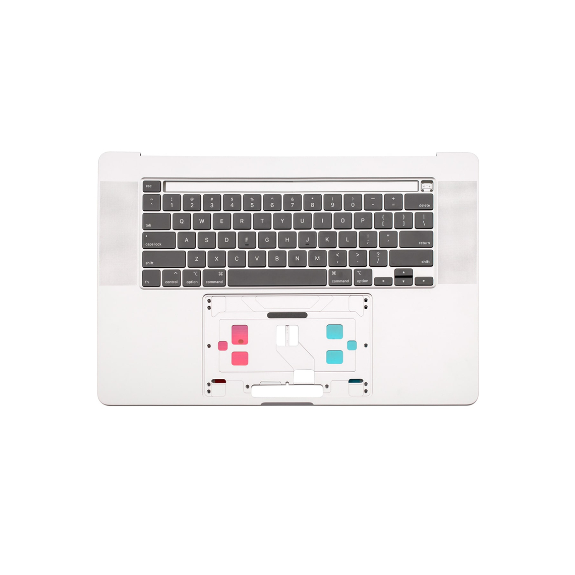 Carcasa superior plateada con teclado para MacBook Pro Touch de 16" A2141 (finales de 2019 - mediados de 2020)