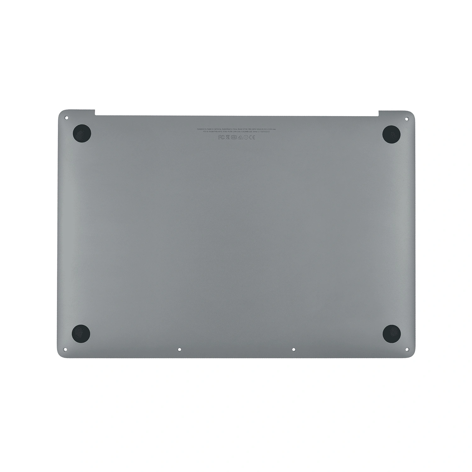 Carcasa inferior gris espacial para MacBook Pro 15" Touch A1707/A1990 (finales de 2016, mediados de 2019)