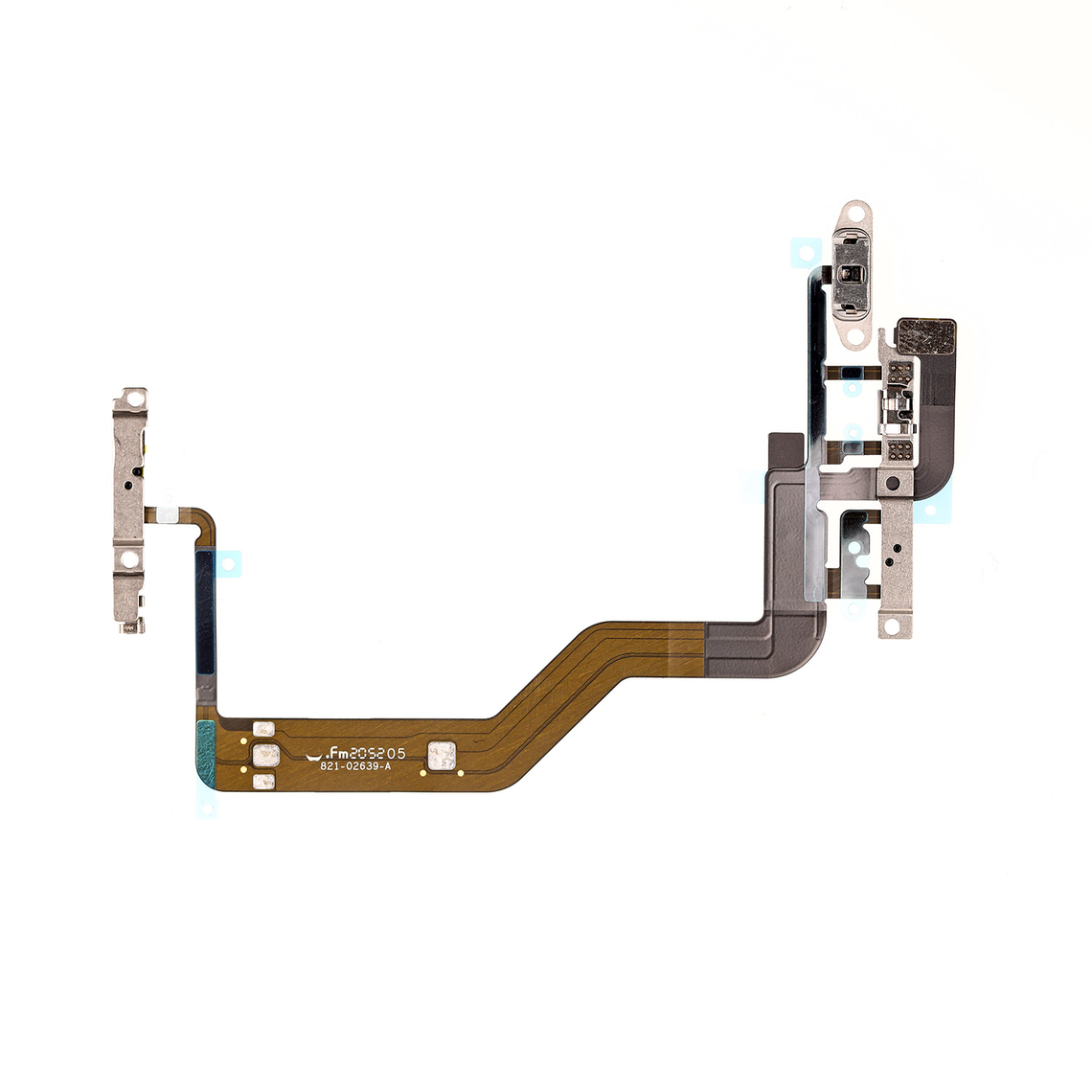 Cable flexible de repuesto para el botón de encendido del iPhone 12 Pro con soporte metálico.