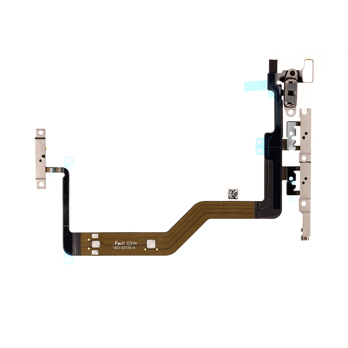 Cable flexible de repuesto para el botón de encendido del iPhone 12 Pro Max con soporte metálico.