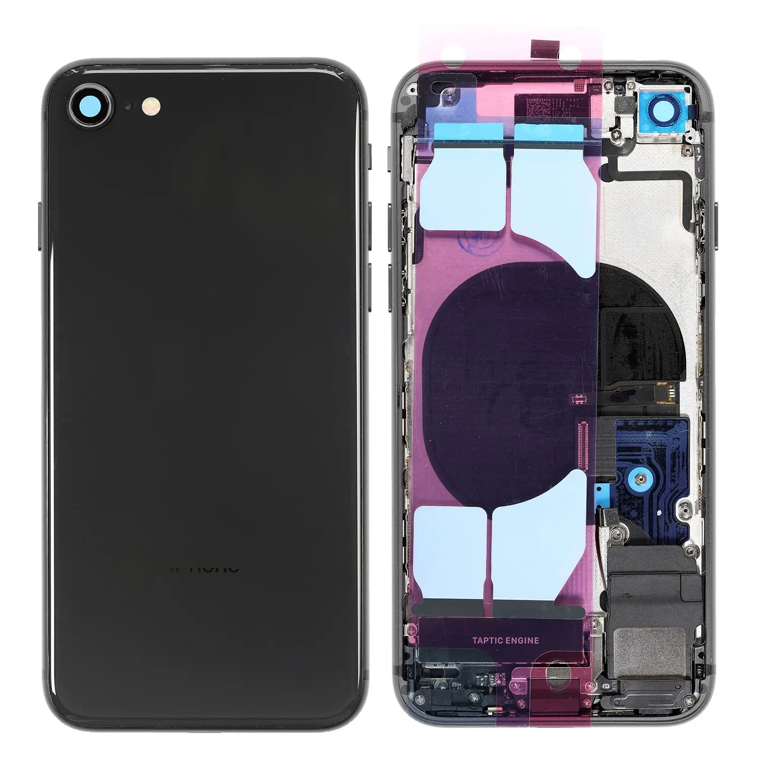 Repuesto para la segunda tapa trasera del iPhone SE - Gris espacial