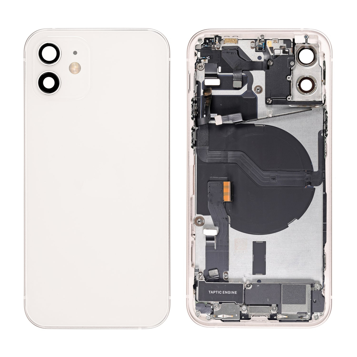 Repuesto para la tapa trasera del iPhone 12 (conjunto completo) - Blanco