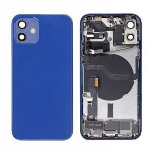 Repuesto para la tapa trasera del iPhone 12 (conjunto completo) - Azul