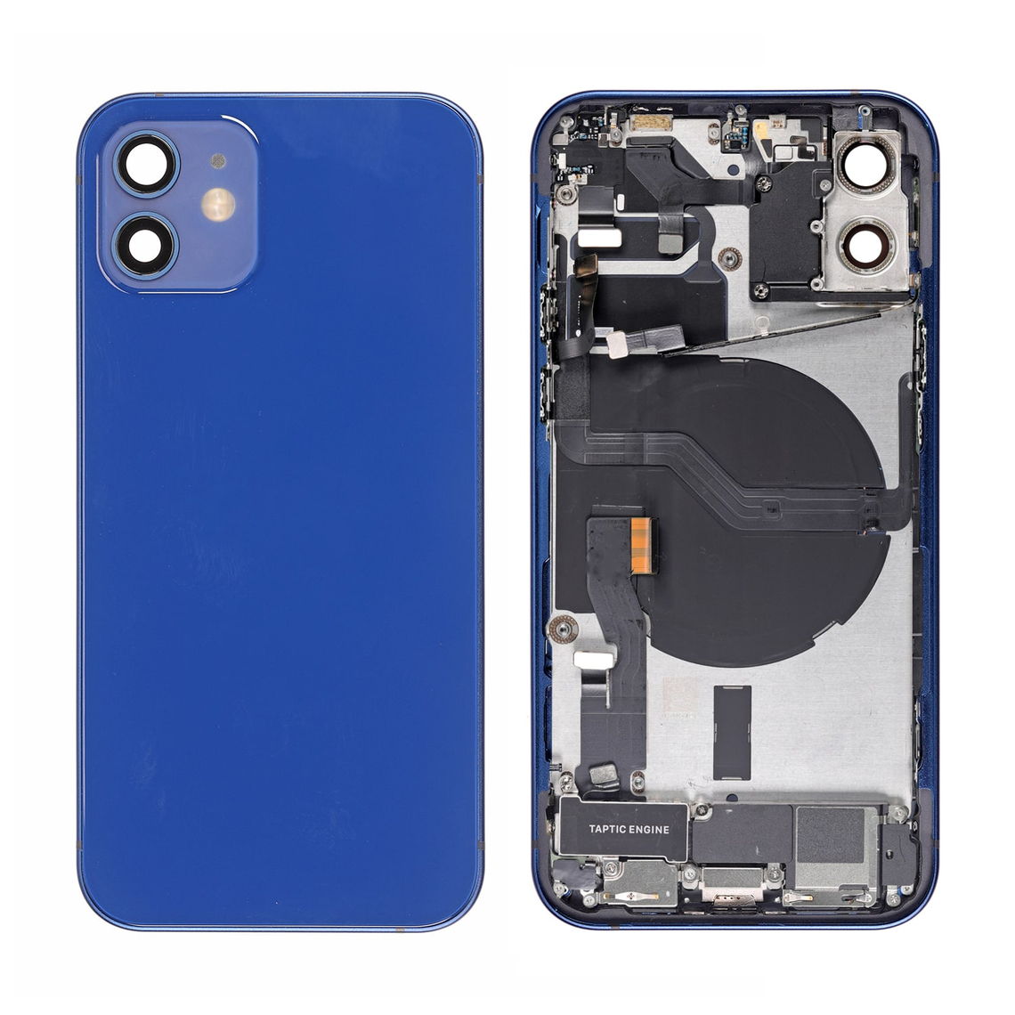 Repuesto para la tapa trasera del iPhone 12 (conjunto completo) - Azul