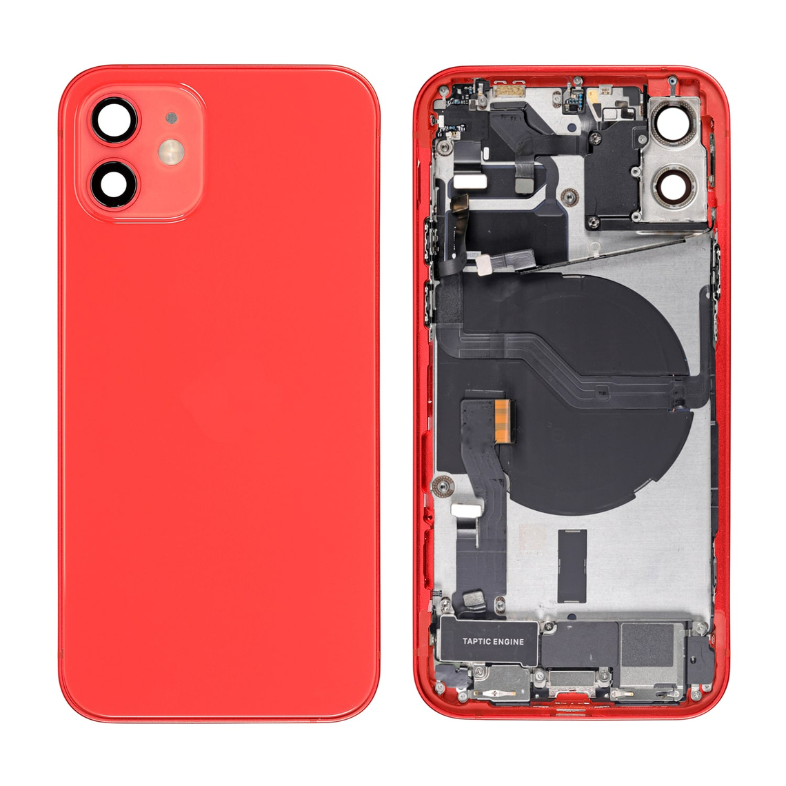Repuesto para la tapa trasera del iPhone 12 (conjunto completo) - Rojo