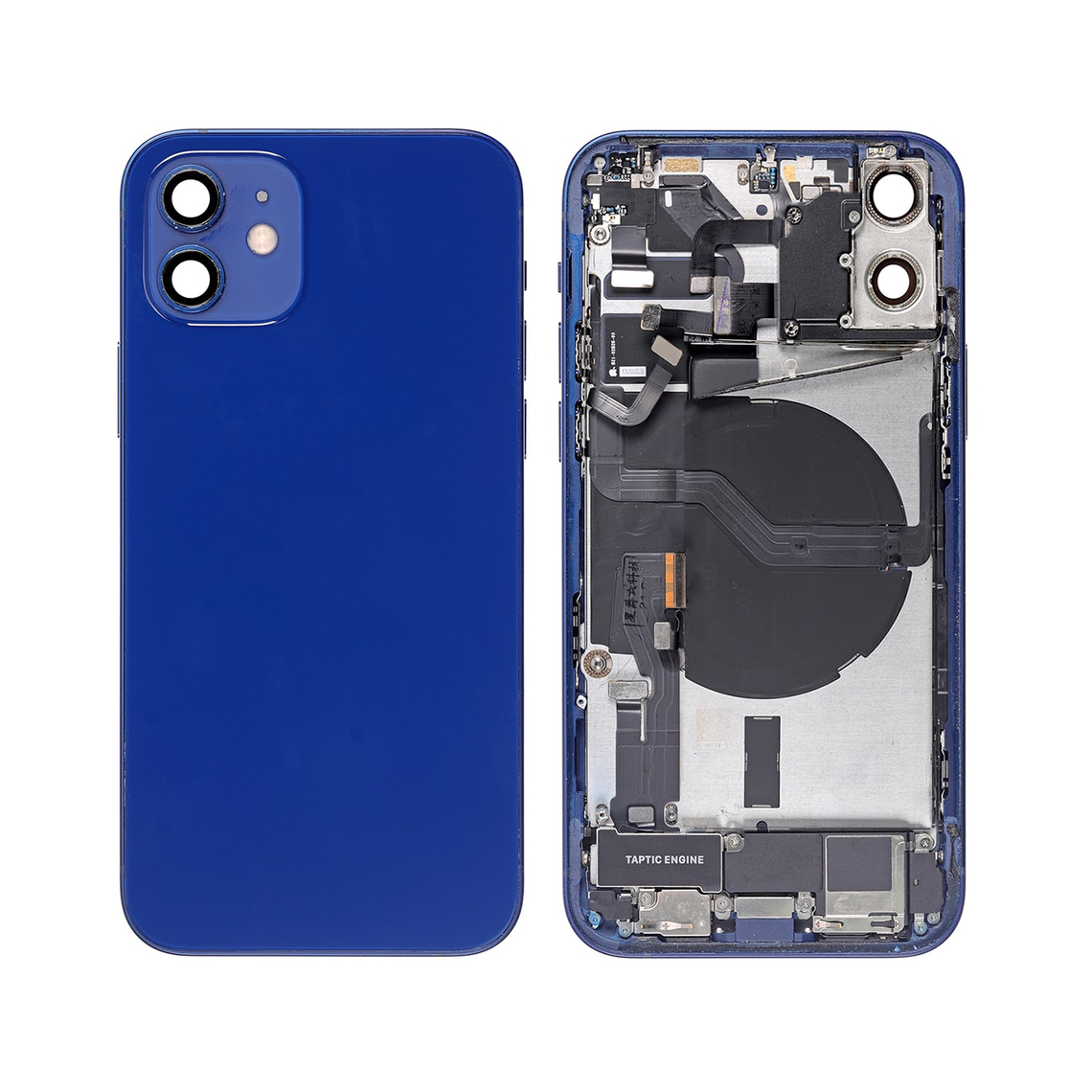 Repuesto para la tapa trasera del iPhone 12 Mini (ensamblaje completo) - Azul