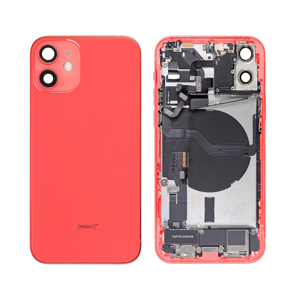 Repuesto para la tapa trasera del iPhone 12 Mini (ensamblaje completo) - Rojo