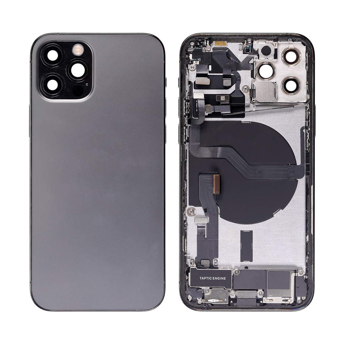 Repuesto para la tapa trasera del iPhone 12 Pro (conjunto completo) - Grafito