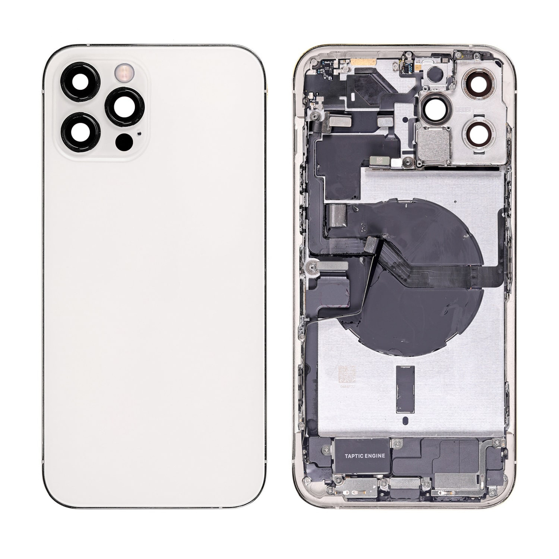 Repuesto para la tapa trasera del iPhone 12 Pro Max (ensamblaje completo) - Plateado