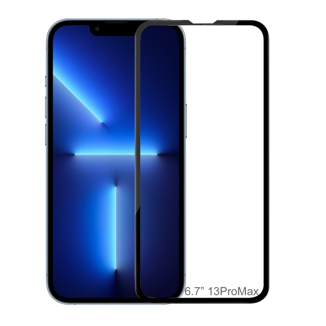 Protector de pantalla de vidrio templado antihuellas para iPhone 13 Pro Max/14 Plus de 6,7 pulgadas