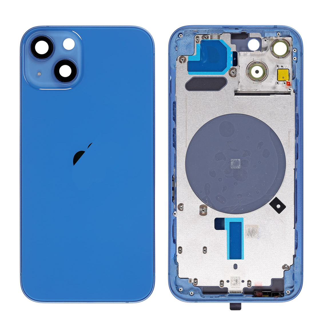 Carcasa trasera de repuesto con marco para iPhone 13 Mini - Azul