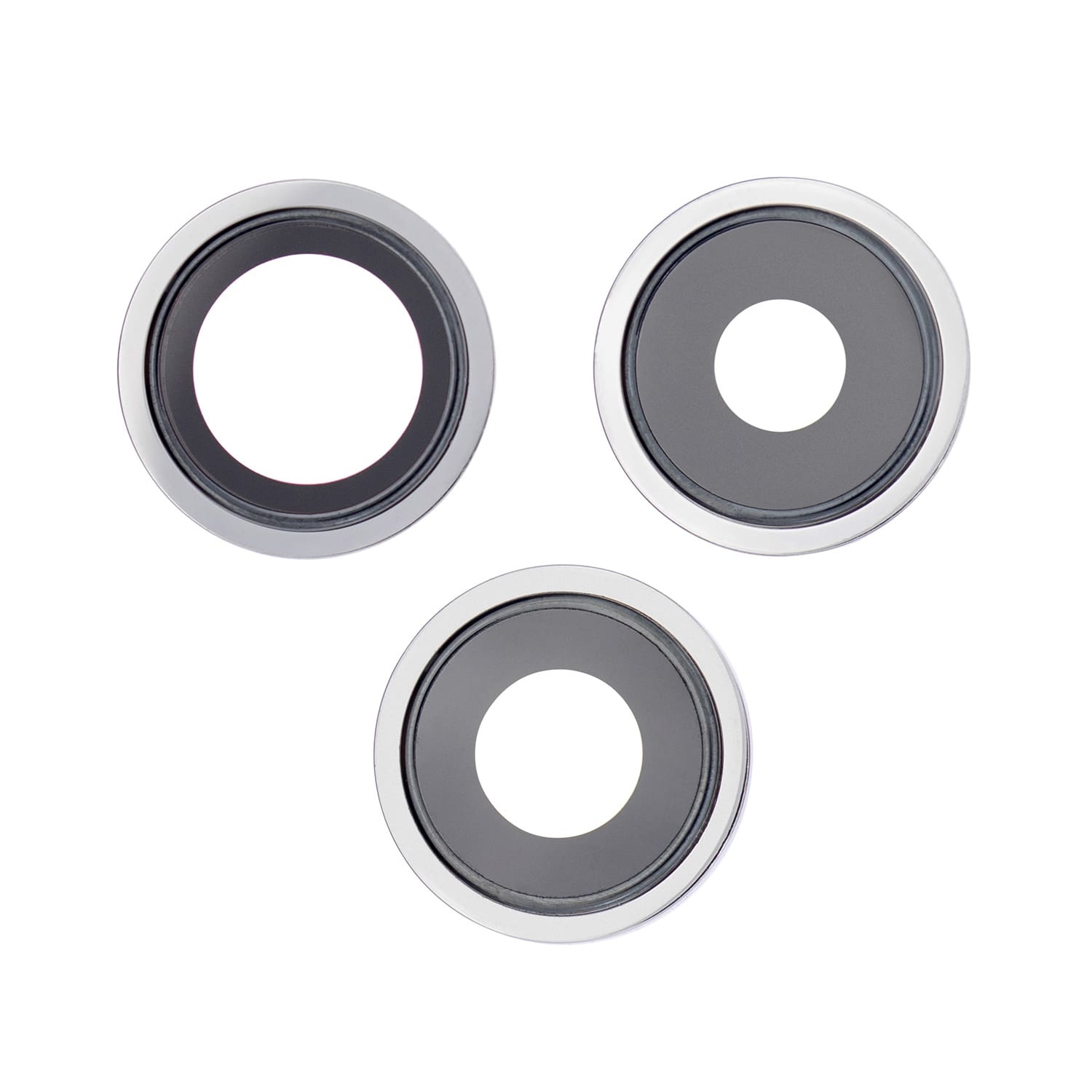 Soporte de repuesto para la cámara trasera del iPhone 13 Pro/13 Pro Max con lente - Plateado